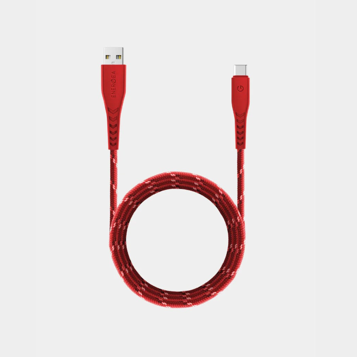 ENERGEA NYLOFLEX USB2.0 USB-A TO USB-C 5A UNIVERSAL CABLE 1.5M RED