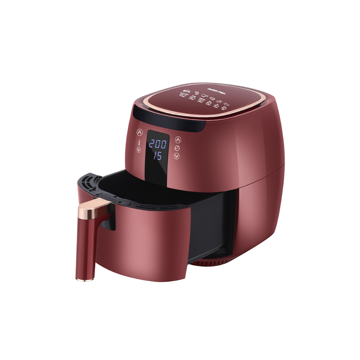 Swiss Pro+ Digital Air Fryer - Stainless Steel - Red - 7L - 1750W SP-DAF7LR