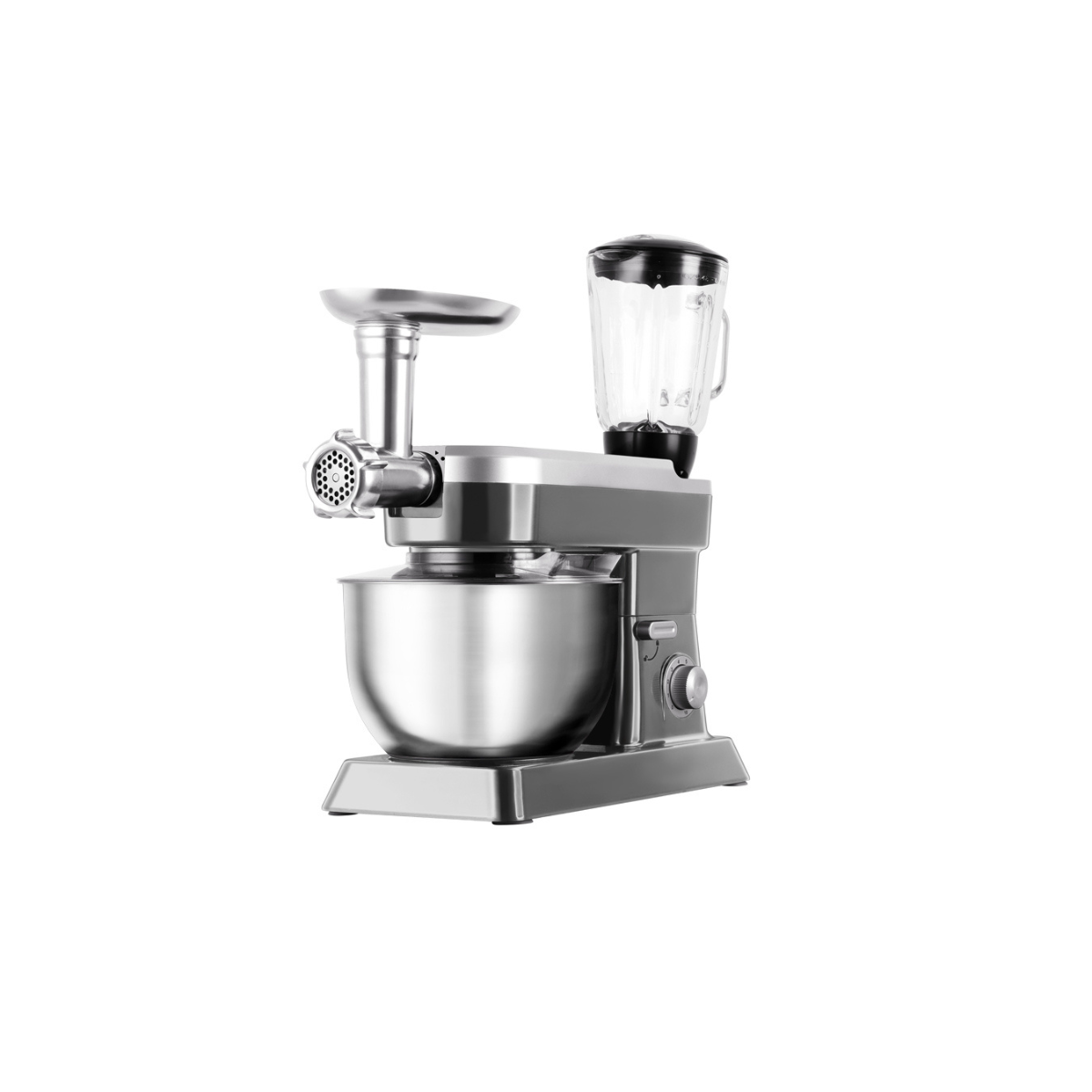 Food Processor 6.3L 1500W - Powerful 3-in-1 - Blender, Meat Grinder, Mix - Silver - SP-PKM1900S