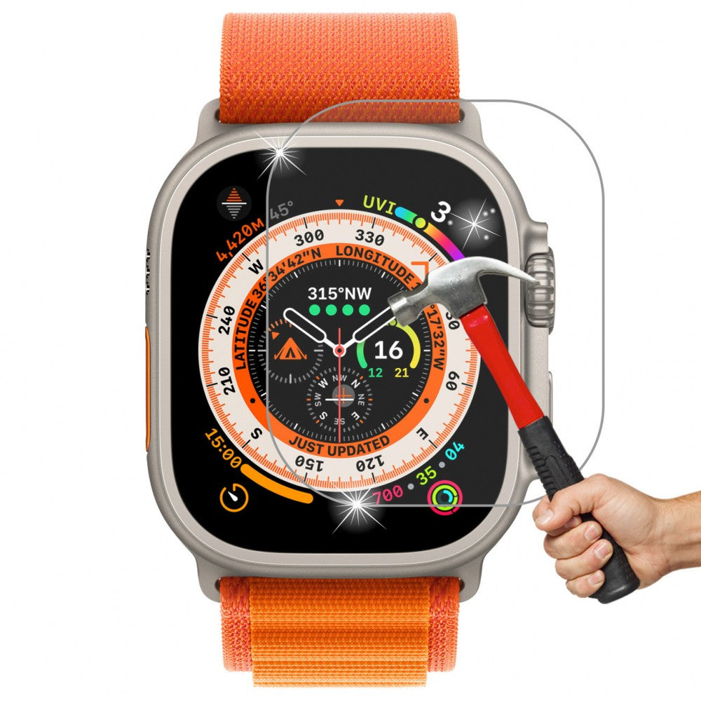 JCPal iClara Tempered Glass Screen Protector (EasyOn Installer) for Apple Watch Ultra (49mm)