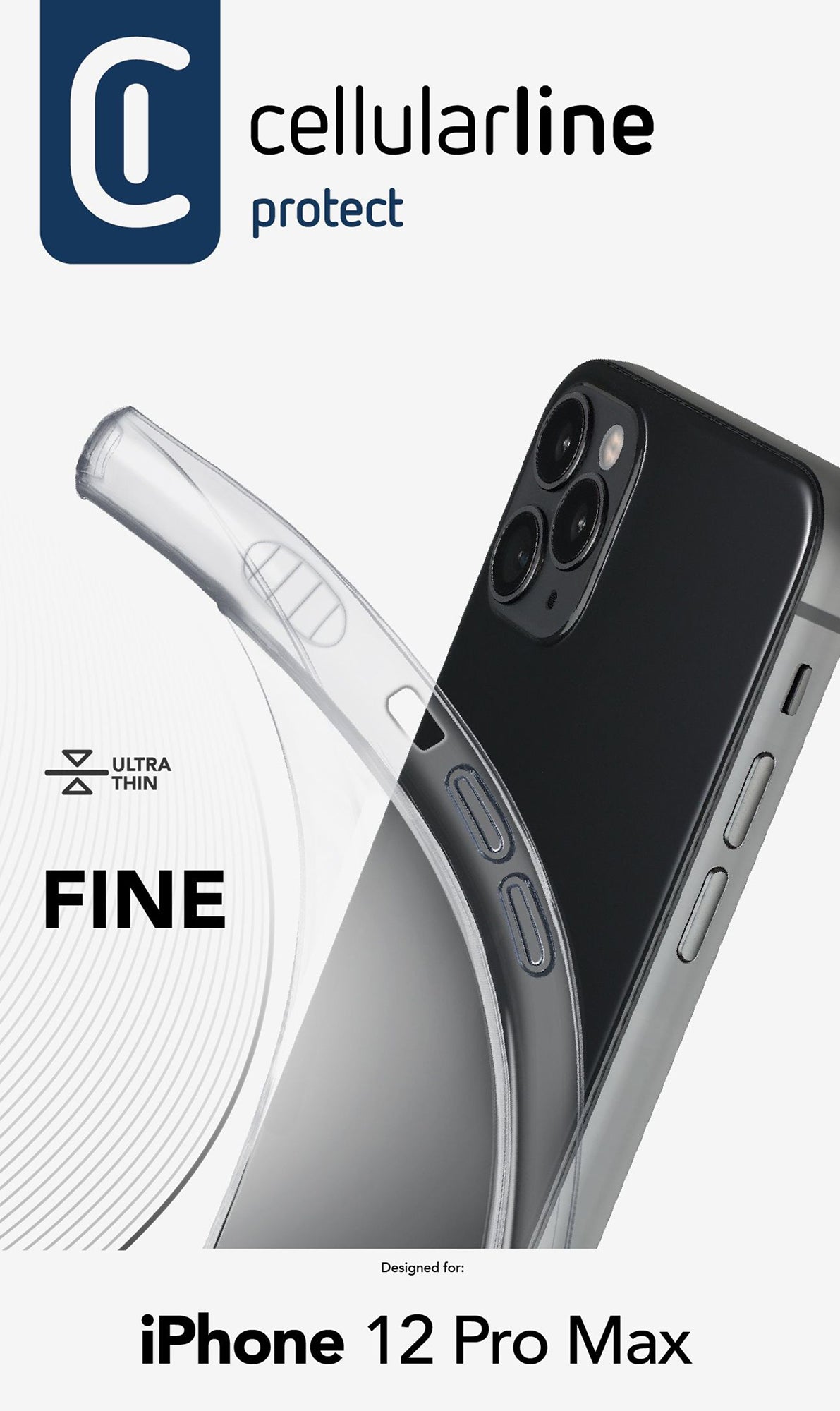CellularLine Fine Case for Apple iphone 12 Pro max - Clear