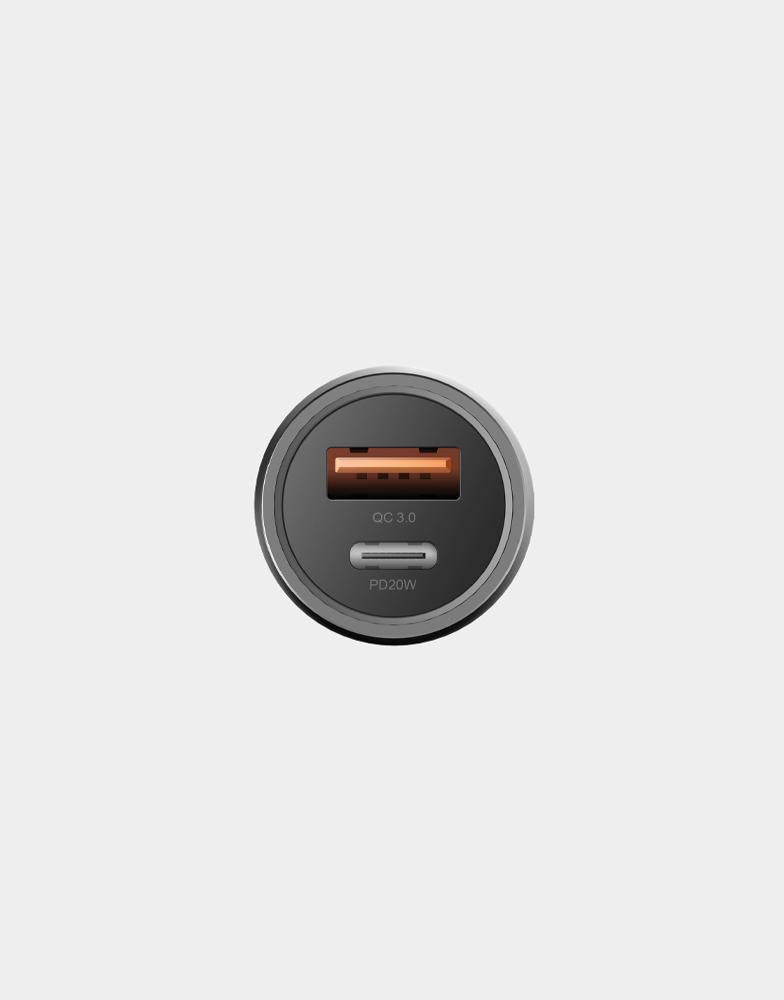 ENERGEA ALU DRIVE PD20+, USB-C PD20 + USB-A QC3.0 DUO PORT ALUMINIUM 38W CAR CHARGER-GMT
