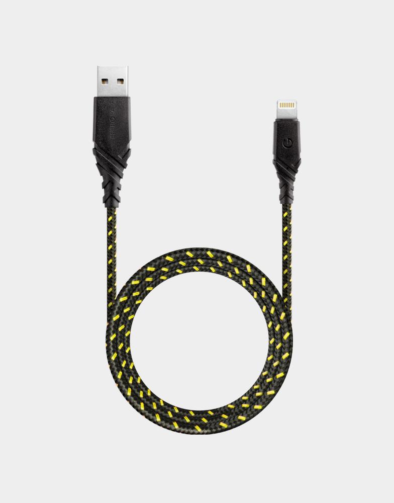 ENERGEA DURAGLITZ ,  iPhone Lightning Cable MFI 1.5M-LIME
