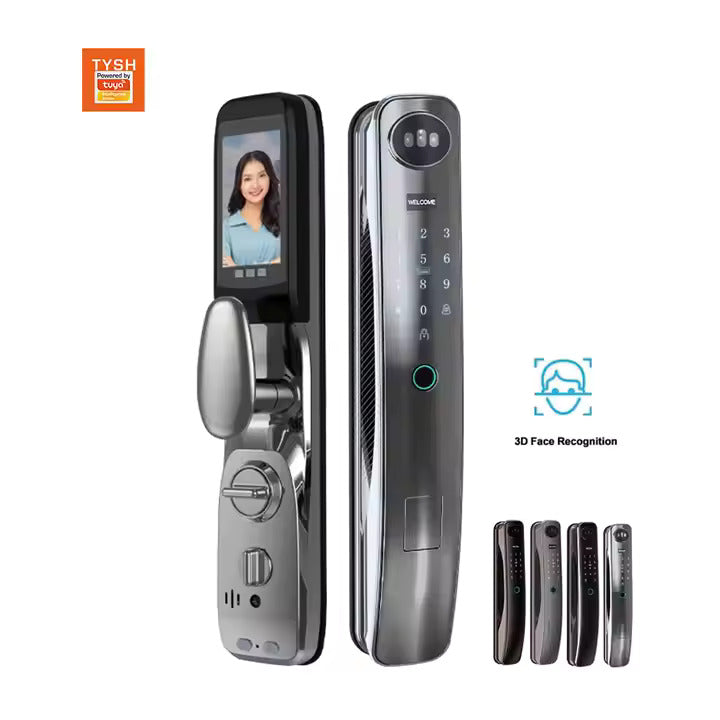 TYSH Tuya Smart Door Lock WiFi Zigbee Face APP Fingerprint Password IC Card Key with Camera Smart Door Lock-lwf1
