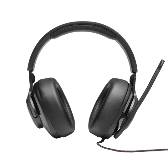 JBL Quantum 200 Wired over-ear gaming headset with flip-up mic
