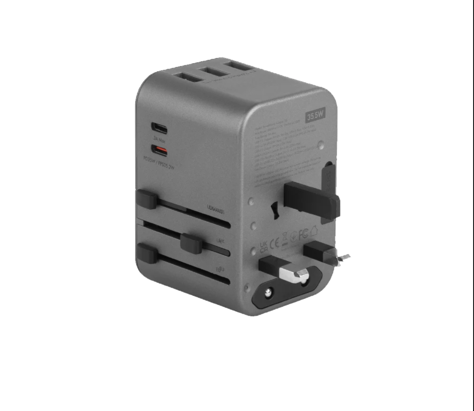 ENERGEA TravelWorld Adapter 35 With PD, PPS & QC3.0