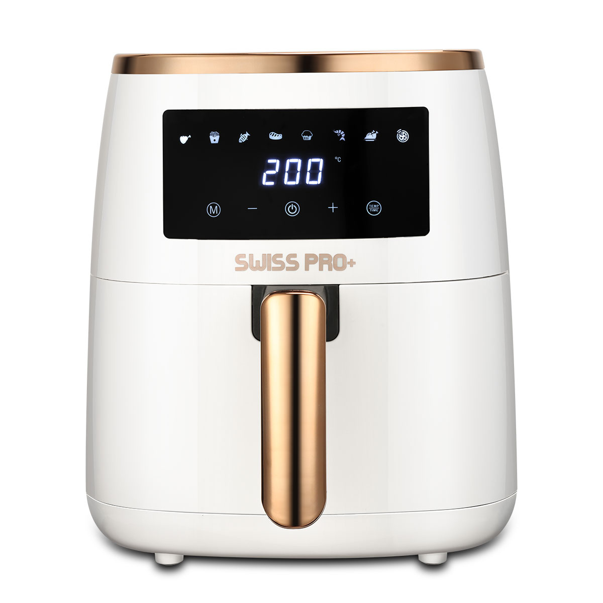 Swiss Pro+ Digital Air Fryer - Stainless Steel - White & Gold - 6.5L - 1500W SP-AF6.5L.WG