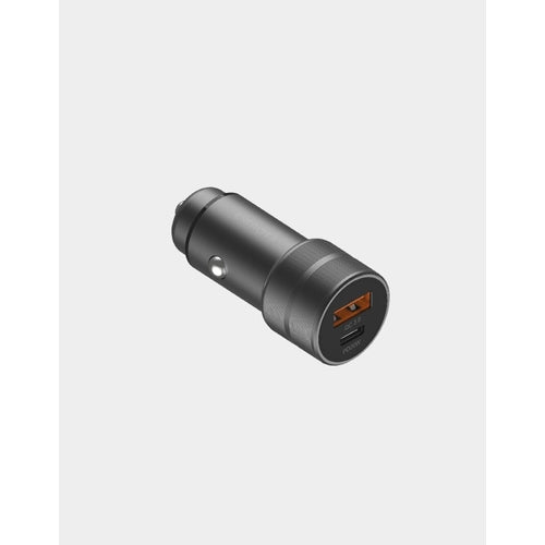 ENERGEA ALU DRIVE PD20+, USB-C PD20 + USB-A QC3.0 DUO PORT ALUMINIUM 38W CAR CHARGER-GMT
