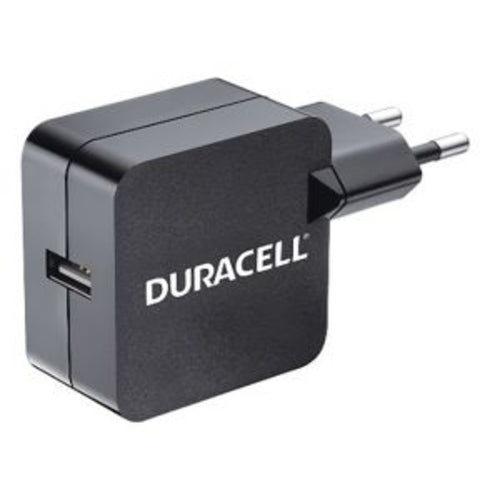 Duracell Single USB 2.4A Mains Fast Charger - Black