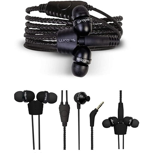 WRAPS LEATHER WITH MIC BLACK NOIR