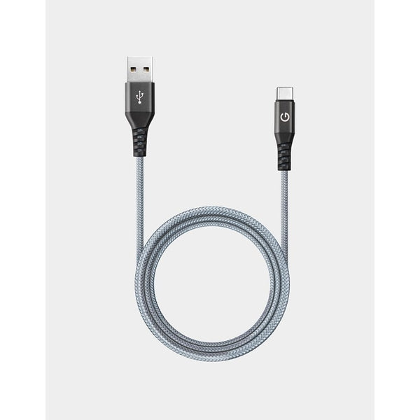ENERGEA ALUTOUGH  USB-C TO USB-A USB2.0 ALUMINIUM CABLE 1.5M - GUNMETAL