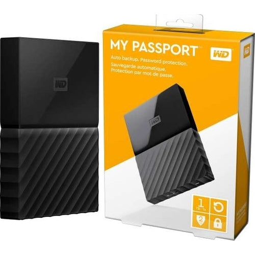 Western Digital - WD 1TB My Passport Portable External Hard Drive - USB 3.0 (Black)