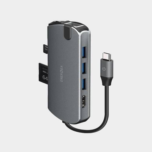 Energea AluHub HD Pro 8-in-1 Aluminum 3.1 USB-C HUB With Integrated SD Card Reader