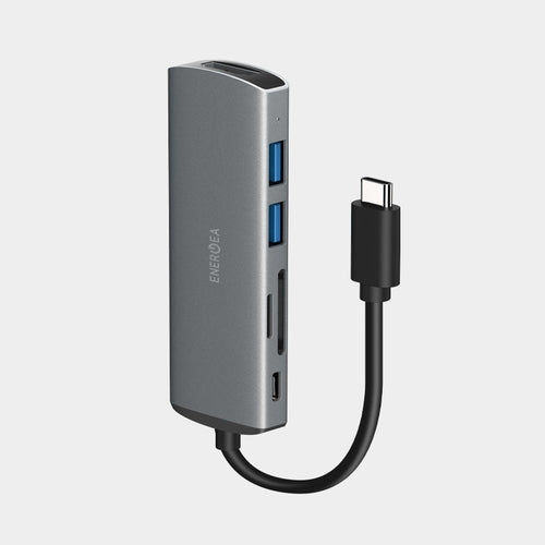 Energea AluHub HD2 6-in-1 Aluminum USB-C Hub With USB-C & USB3.0 Ports