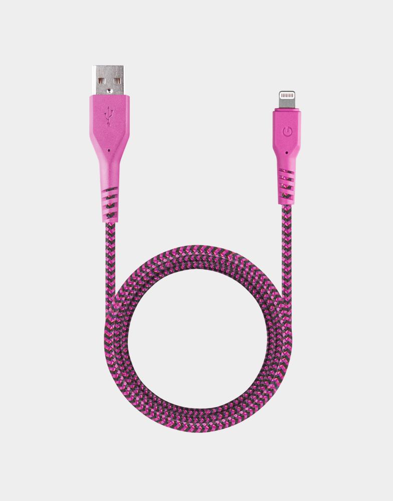 ENERGEA FIBRATOUGH , iPhone Lightning Cable MFI 1.5M-PINK