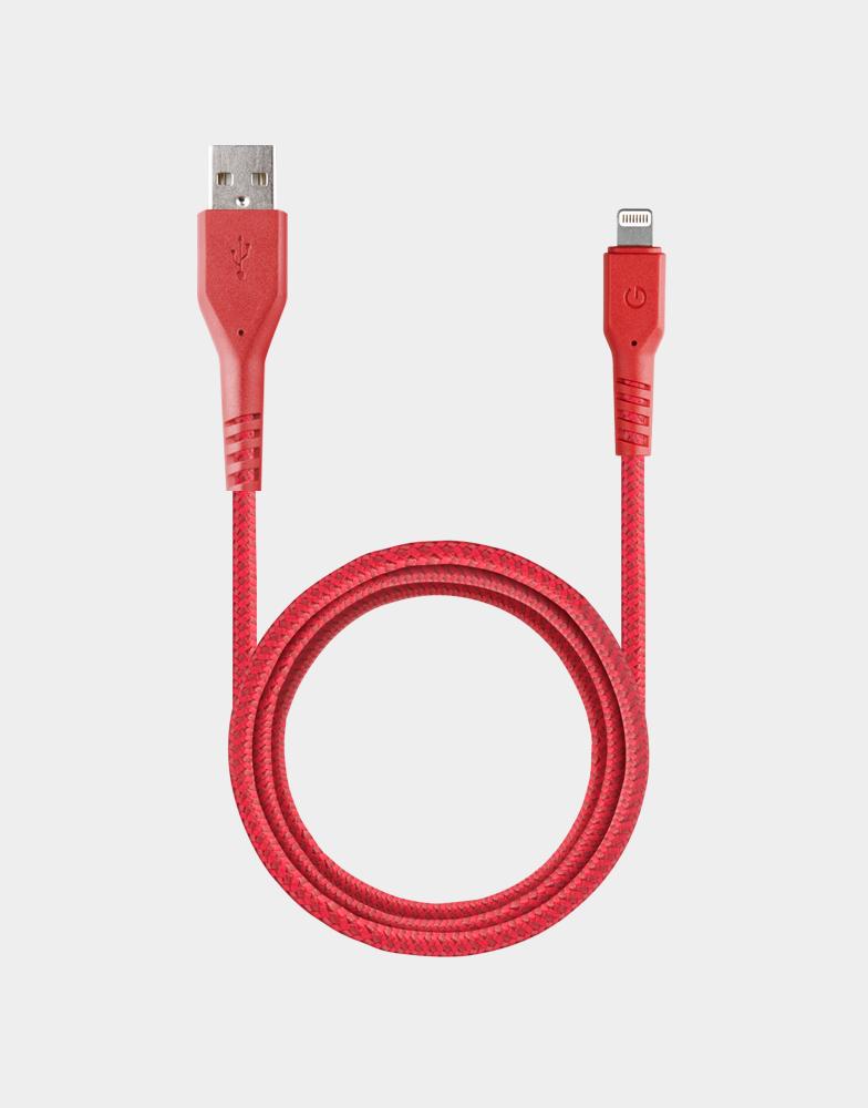 ENERGEA FIBRATOUGH , iPhone Lightning Cable MFI 1.5M-RED