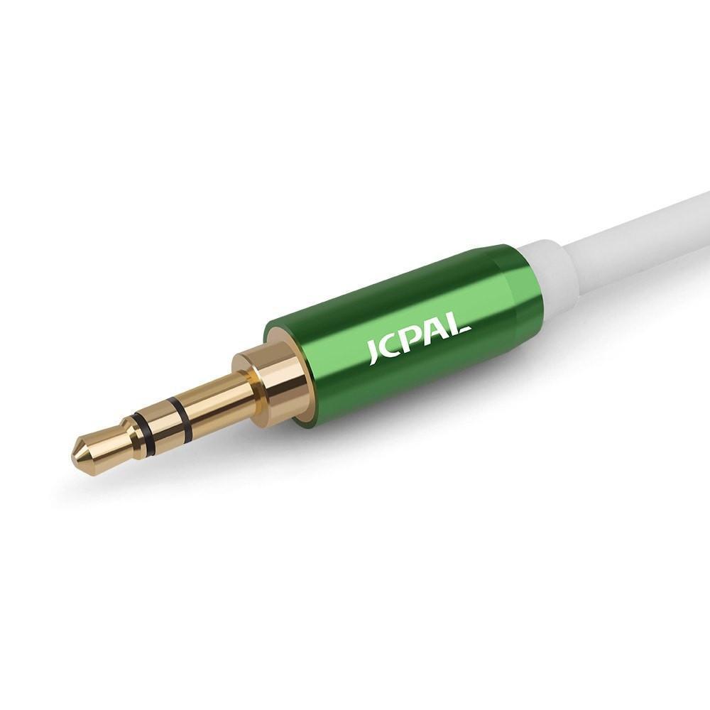 JCPal AUX Cable 1.5m 3.5mm Audio Jack White