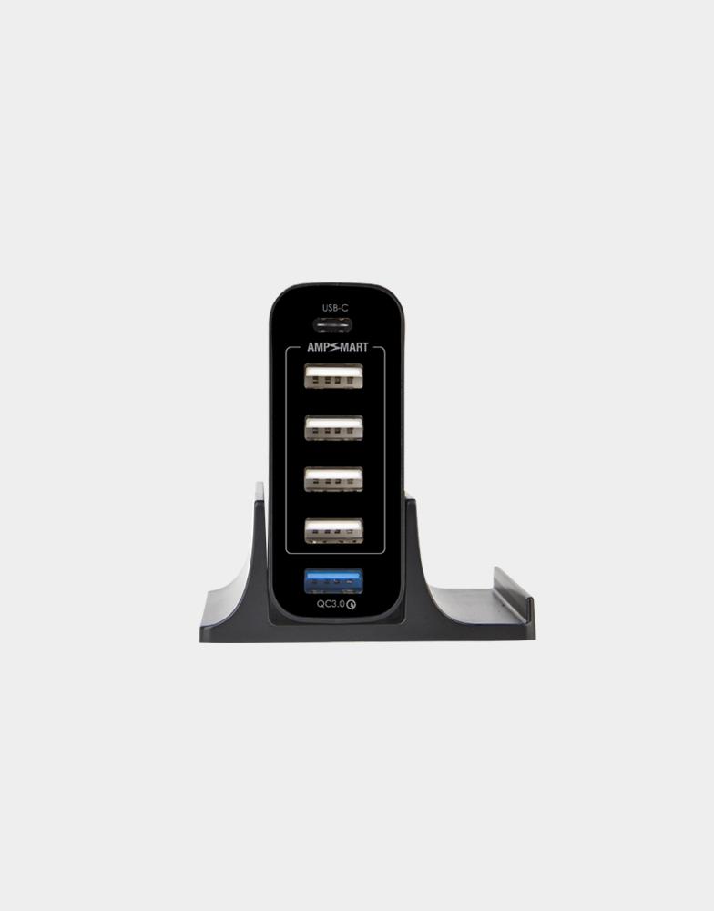 ENERGEA POWER HUB 6C+ 1USB-C + 6USB-A QC3 60W DESKTOP CHARGE (EU)-BLACK