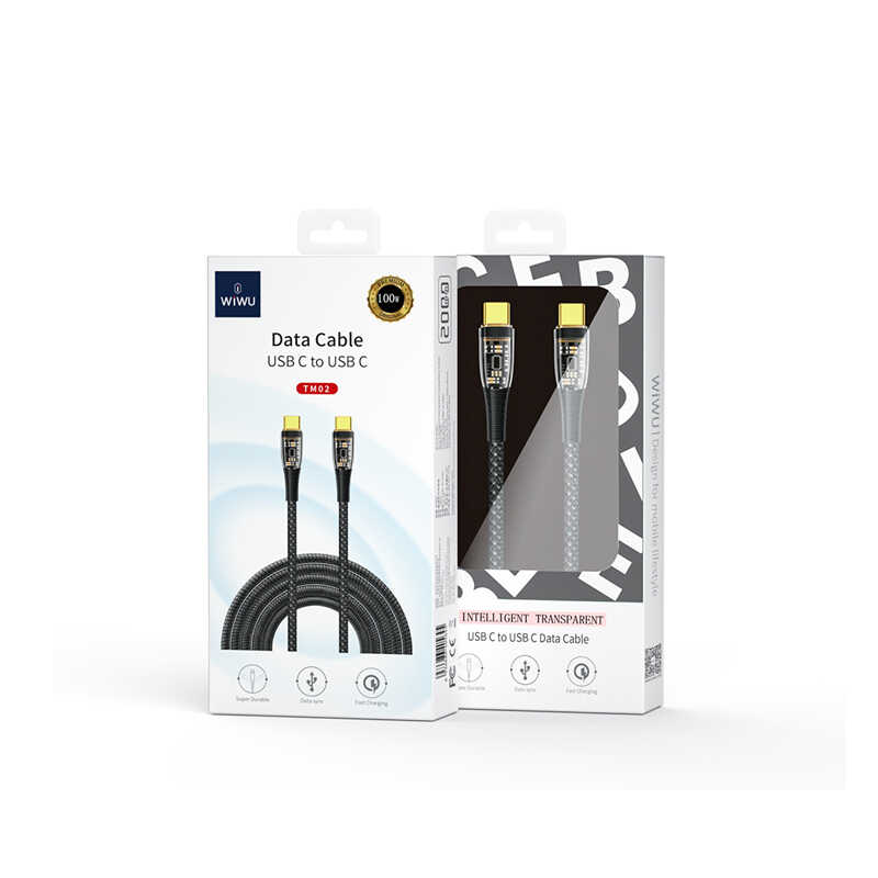 WIWU PD charging cable 2m USB-C - USB-C 100W Black