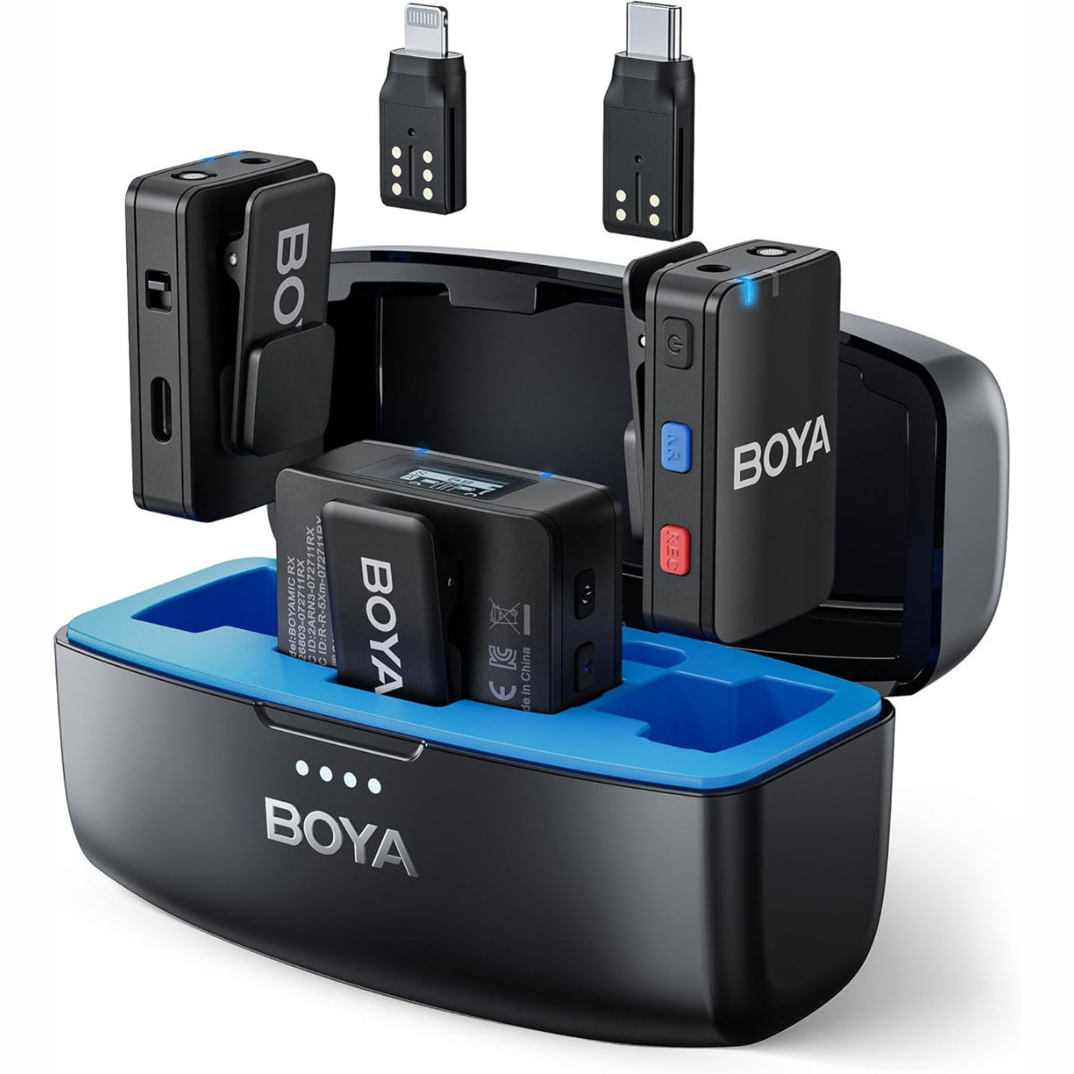 BOYA BOYAMIC Wireless Lavalier Microphone for iPhone Android Type C Smartphone DSLR Camera, Onboard Recording.