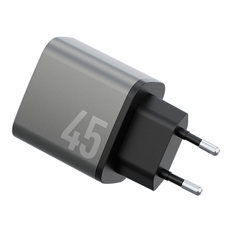 ENERGEA AMPCHARGE GAN45, 2C PD/PPS/QC3.0 WALL CHARGER,45W (EU) - GUNMETAL