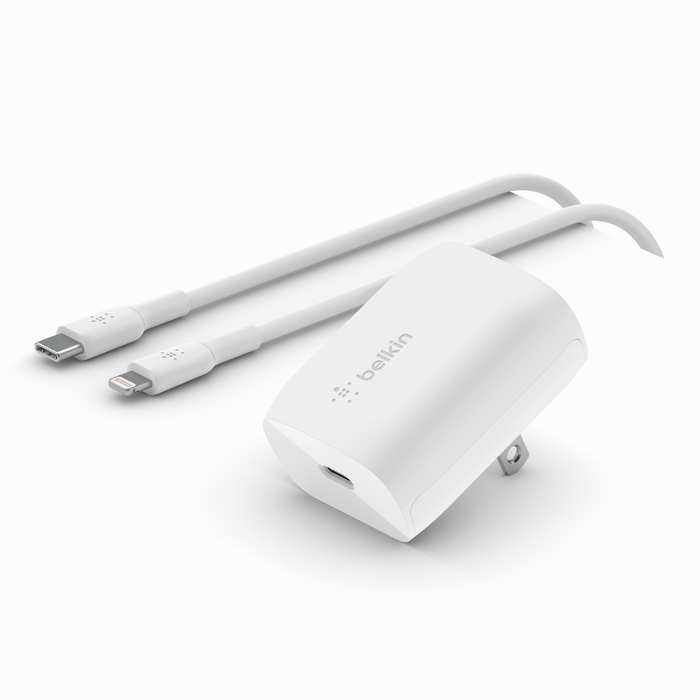 Belkin BoostCharge USB-C Wall Charger 20W + USB-C Cable with Lightning Connector