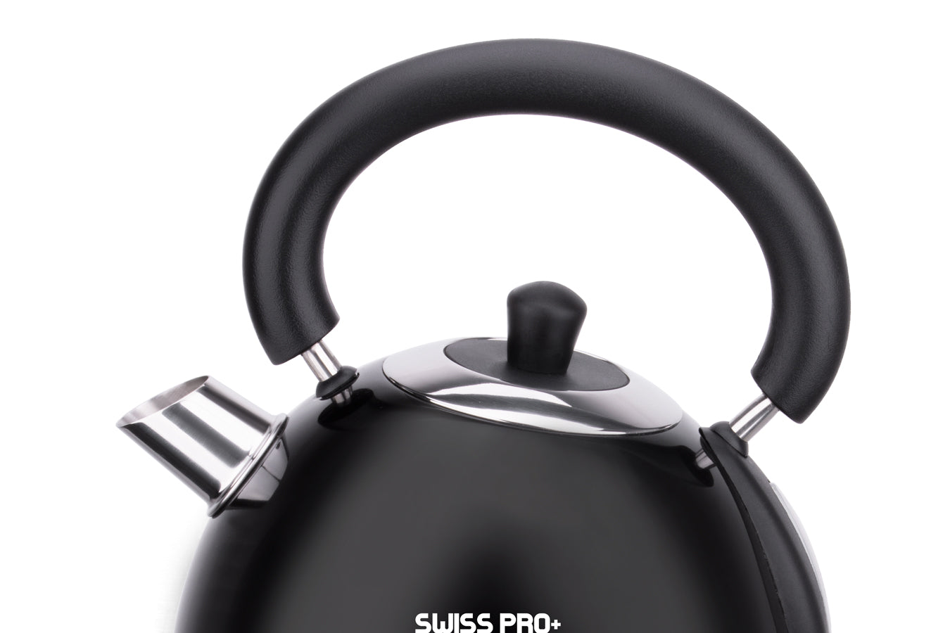 Swiss Pro+ Retro Kettle 1.8L - 2200W - Black SP-WK2200B