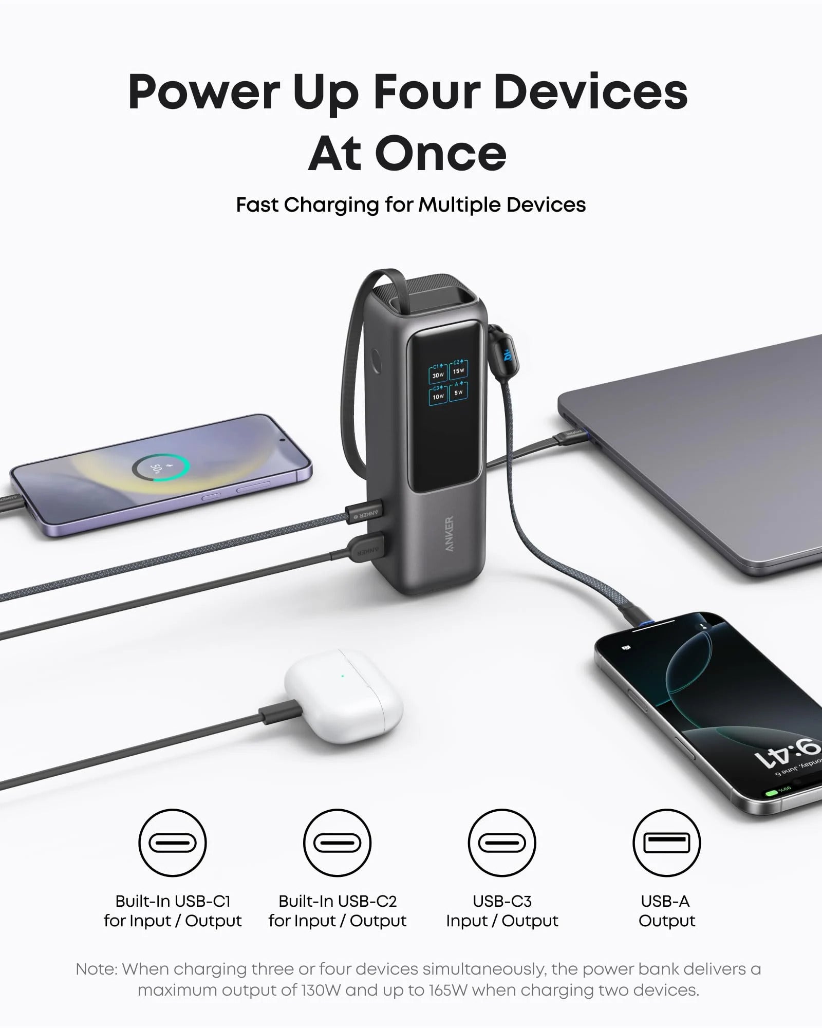 Anker Zolo Laptop Power Bank 25,000mAh 165W - Black
