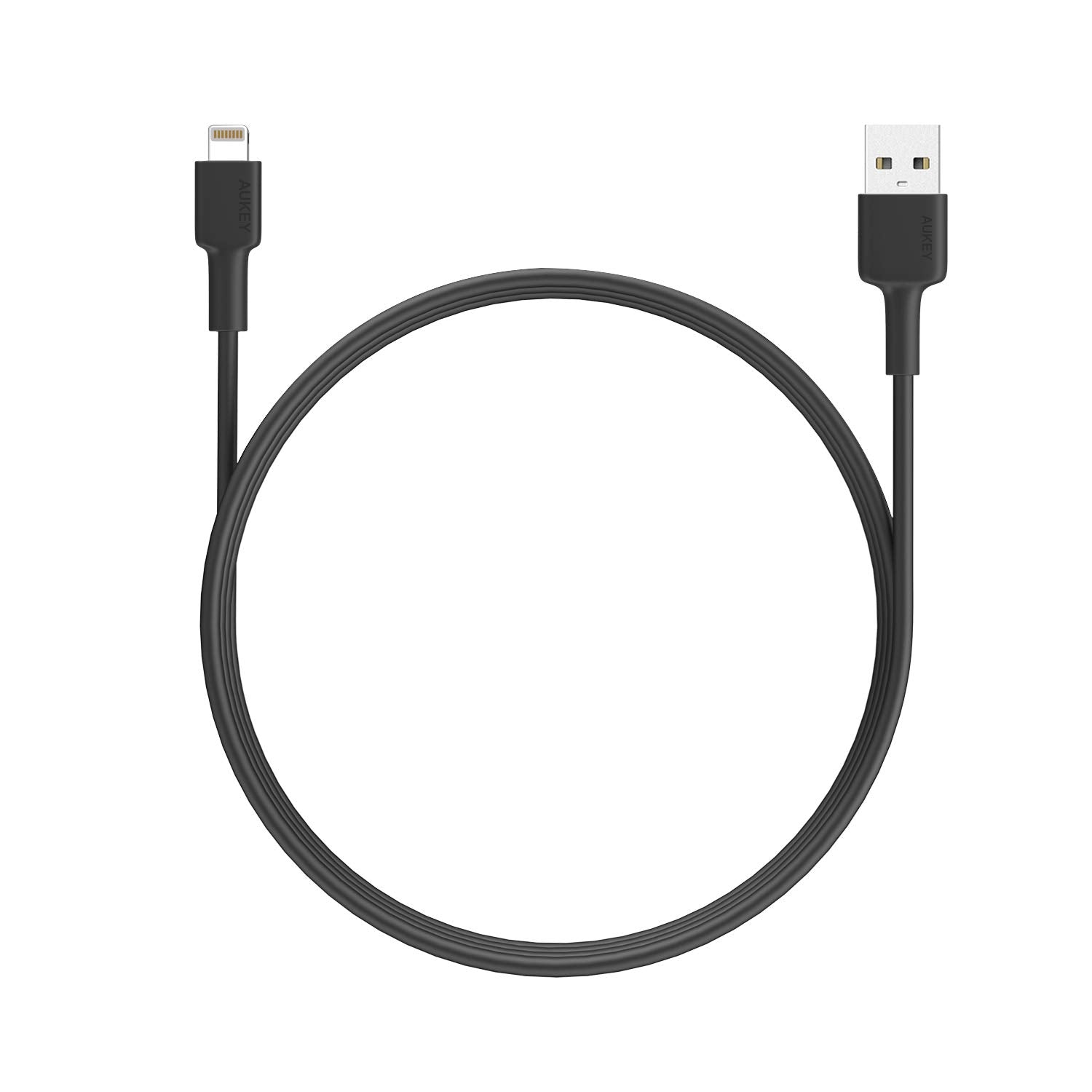 Aukey Nylon Braided MFI USB-A to Lightning Cable 1.2 M- Black