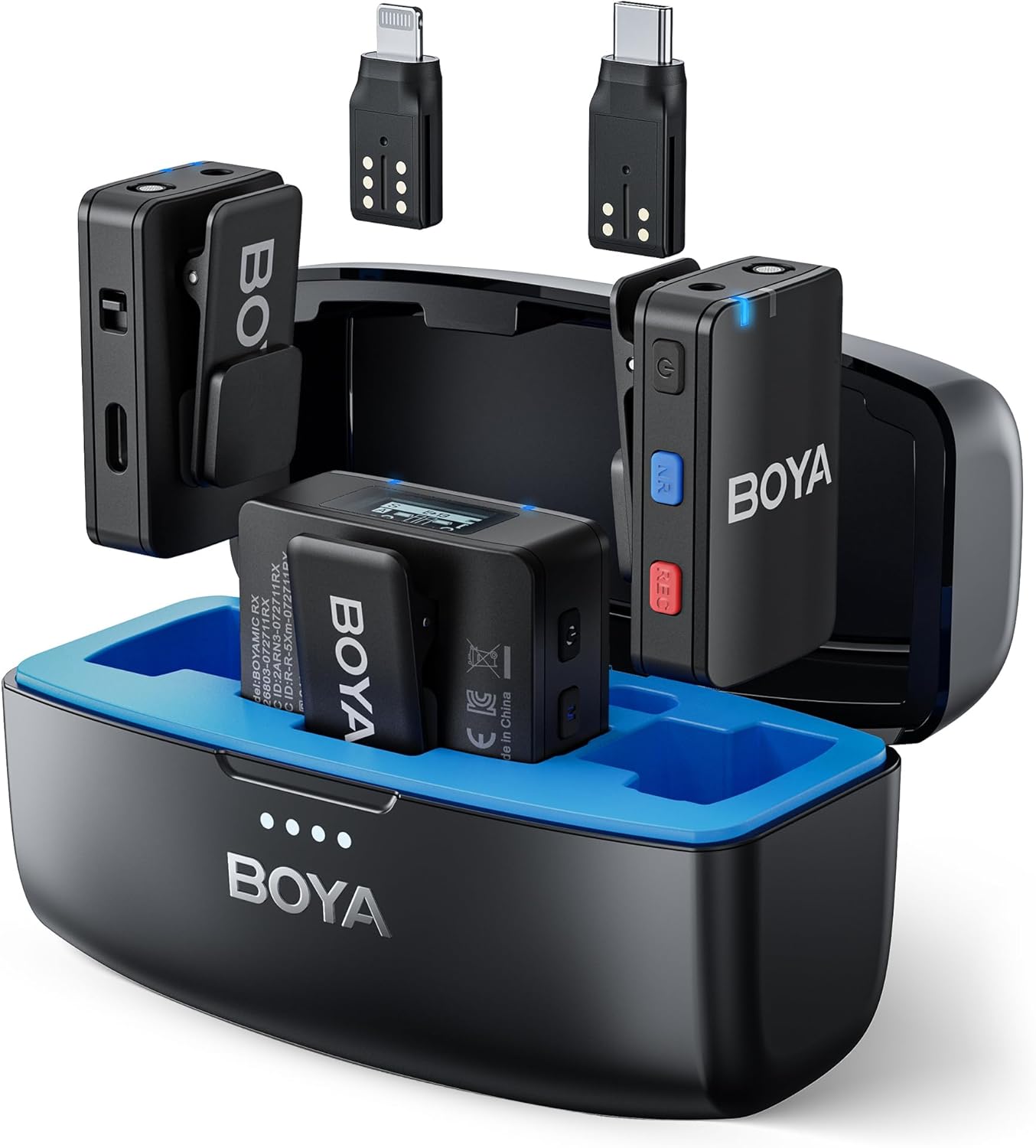 BOYA BOYAMIC Wireless Lavalier Microphone for iPhone Android Type C Smartphone DSLR Camera, Onboard Recording.