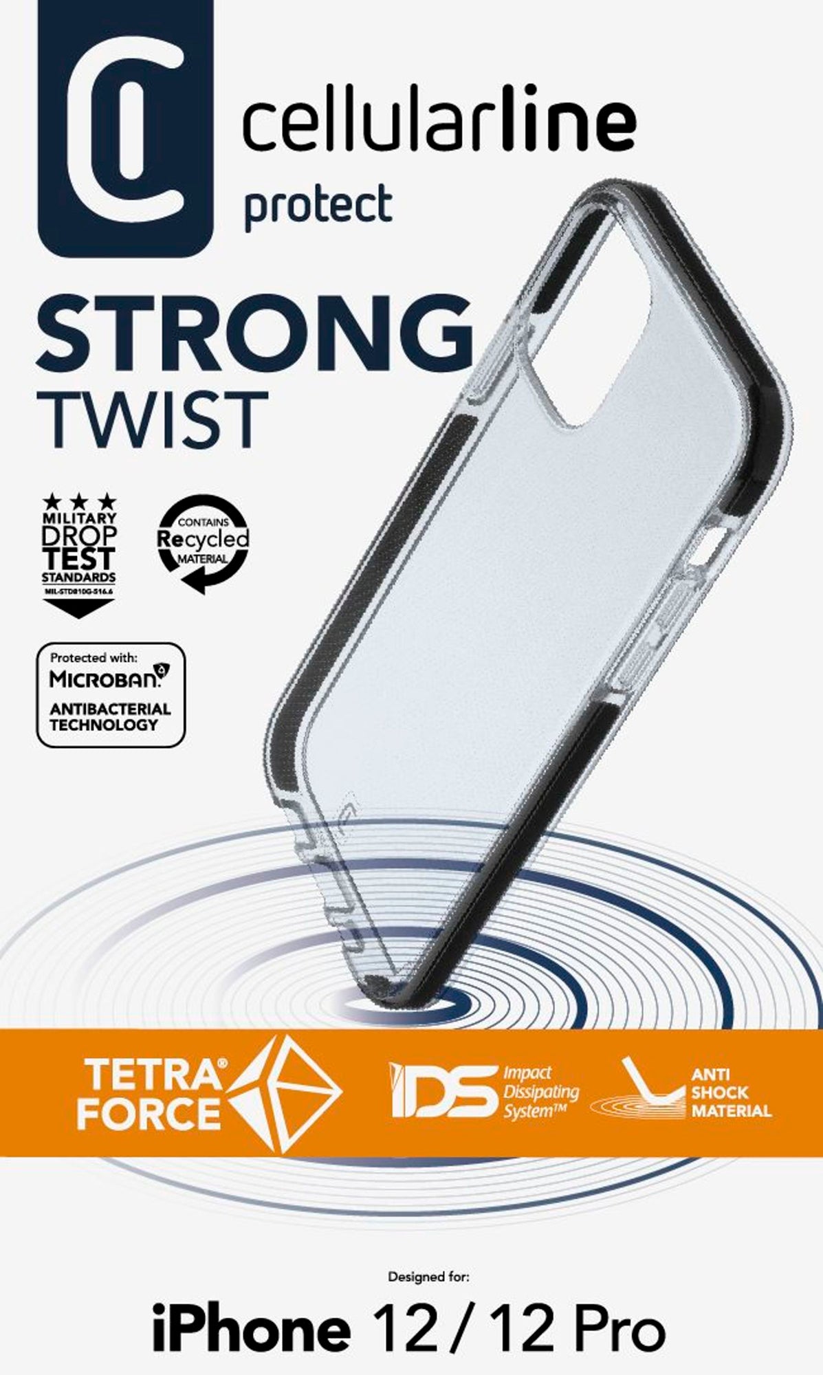 Cellularline Strong Twist case for Apple iPhone 12/12 Pro