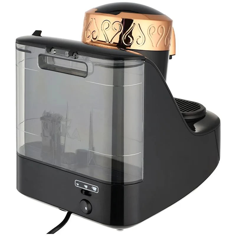 Arzum Okka Turkish Coffee Maker - 2 Cups - 710W - Slow Brewing Technology - Black &amp; Copper - OK001