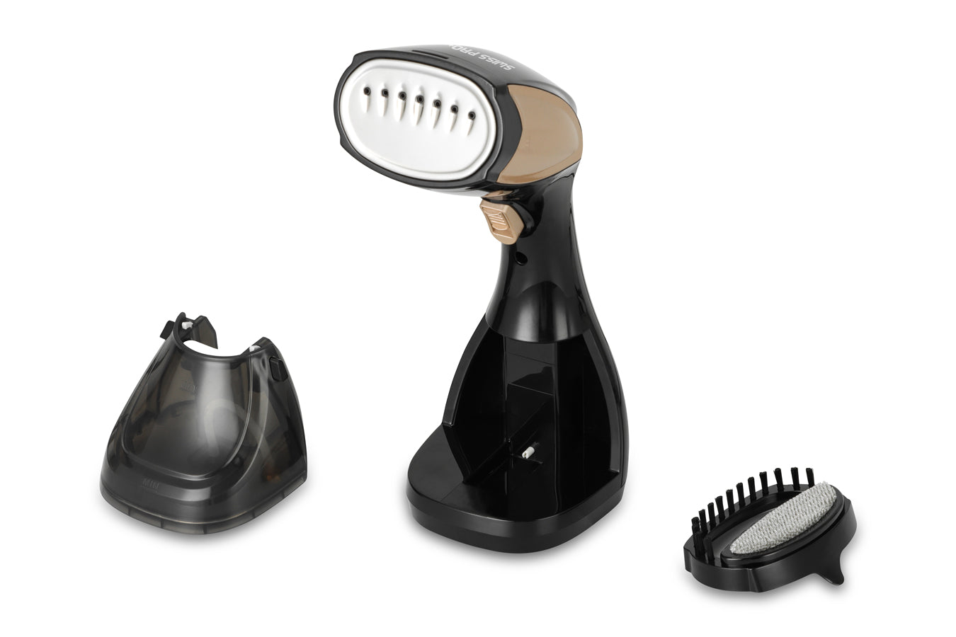 Swiss Pro+ Handheld Garment Steamer - 1100 W - Gold &amp; Black SP-HGS1100