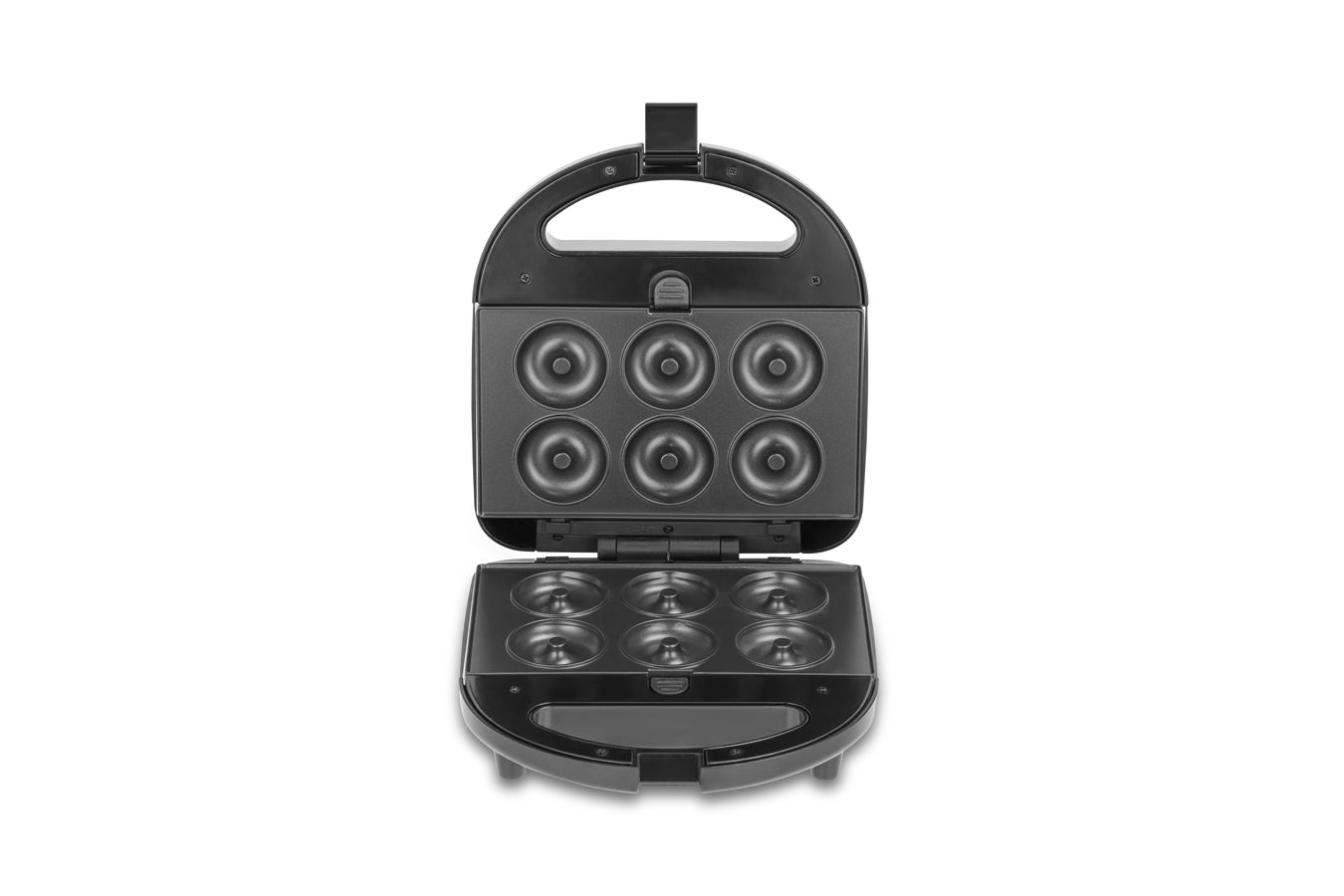 Swiss Pro+ Sandwich Maker 4-in-1 - Toaster, Waffle Iron, Contact Grill, Doughnut Maker -Black - Stainless Steel - 750W SP-SW750.4