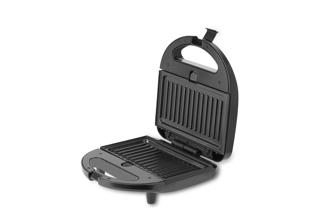Swiss Pro+ Sandwich Maker 4-in-1 - Toaster, Waffle Iron, Contact Grill, Doughnut Maker -Black - Stainless Steel - 750W SP-SW750.4