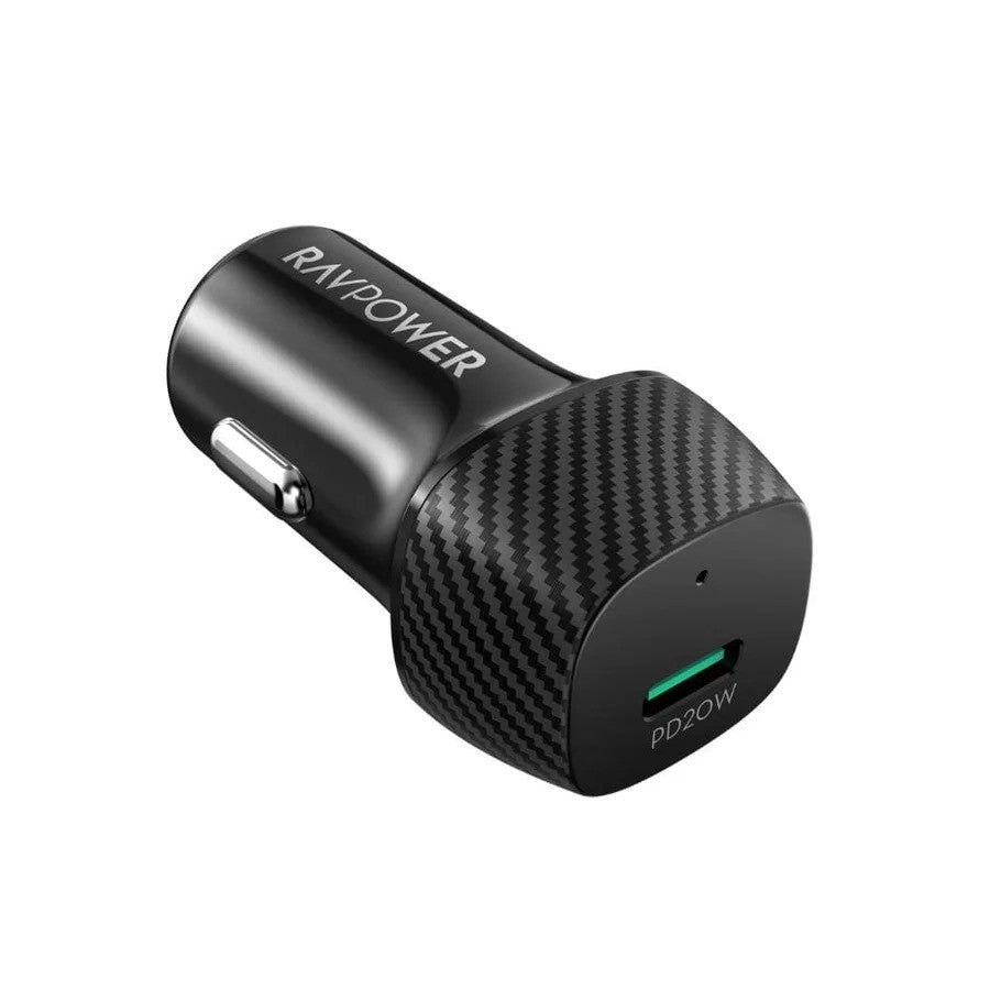 RAVPower RP-VC1017 PD 20W USb-C Fast Car Charger - Black