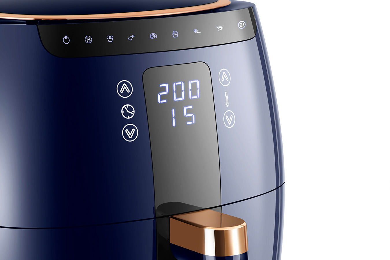 Swiss Pro+ Digital Air Fryer - Stainless Steel - Blue - 7L - 1750W SP-DAF7LDB