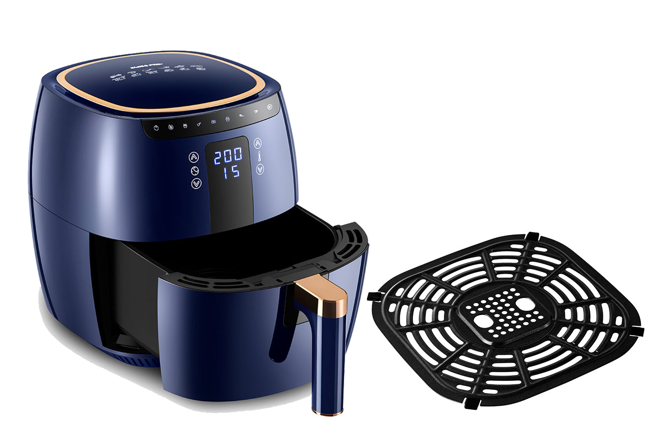 Swiss Pro+ Digital Air Fryer - Stainless Steel - Blue - 7L - 1750W SP-DAF7LDB