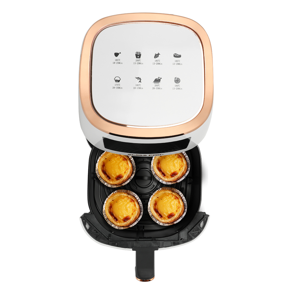 Swiss Pro+ Digital Air Fryer - Stainless Steel - White &amp; Gold - 6.5L - 1500W SP-AF6.5L.WG