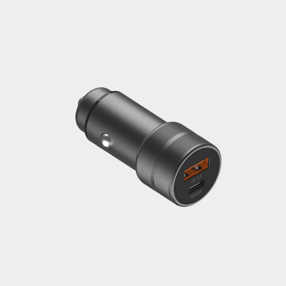ENERGEA ALUDRIVE PD20+,USB-C PD20+ USB-A QC3.0 DUO PORT ALUMINIUM 38W CAR CHARGER