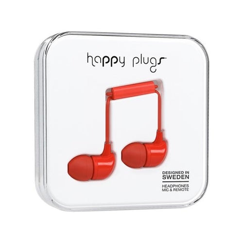 HAPPY PLUGS IN-EAR HEADPHONE RED