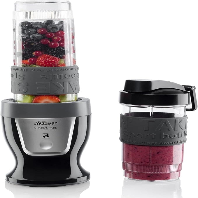 Arzum Shake'N Take Personal Blender, 300 Watt, Black - AR1032