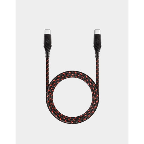 ENERGEA DURAGLITZ USB-C TO USB-C TOUGH CABLE 1.5M-RED