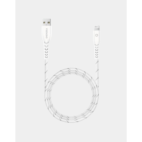 ENERGEA NYLOFLEX iPhone Lightning Cable MFI 1.5M-WHITE