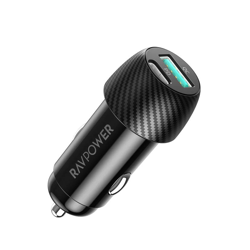 RAVPower VC030 Dual Port USB C Car Charger