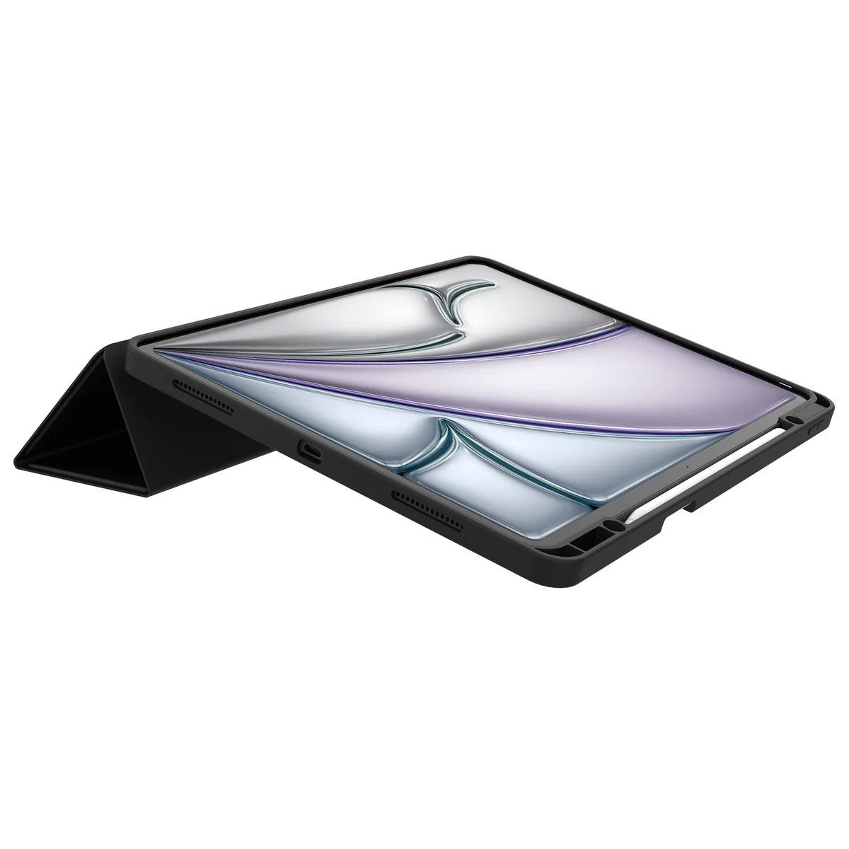 JCPal DuraPro Protective Case with Pencil Holder (Black) for iPad Air11(M2,2024)
