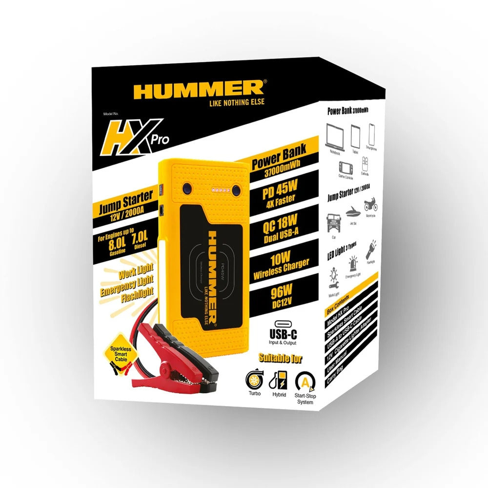 Hummer Car Battery Jump Starter & Power Bank, 2000A – HX Pro