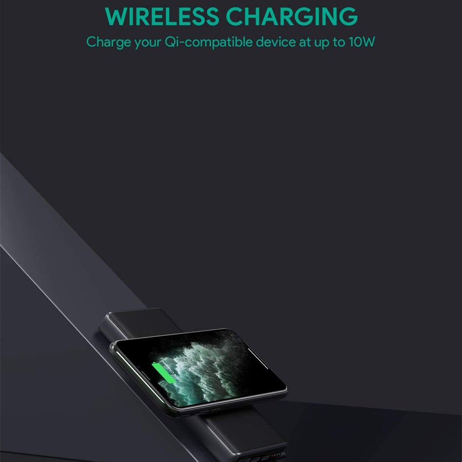 Aukey 10000mAh 18W PD Power Bank with Wireless Charging